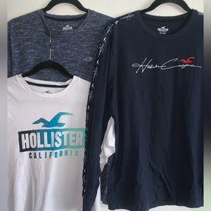 Gently Used Mens Hollister Lot - Large - 2 Short Sleeve 1 Lon Sleeve